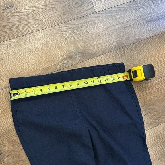 J. Jill Women’s Linen Stretch 3/4 Pants Pockets Navy Blue Size M - Picture 8 of 8